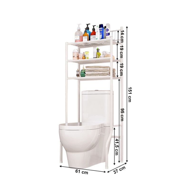 Regál nad WC, biely