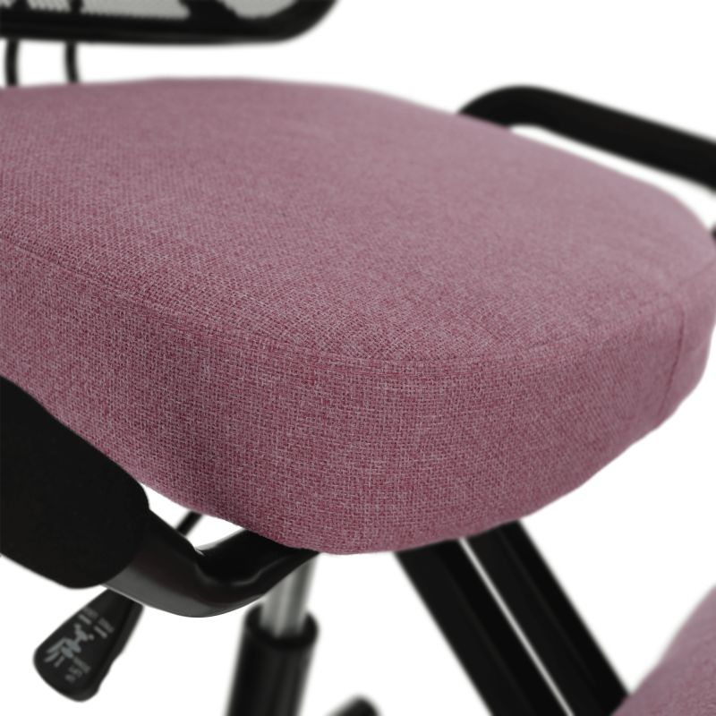 Ergonomický kľakosed s operadlom, ružová-čierna