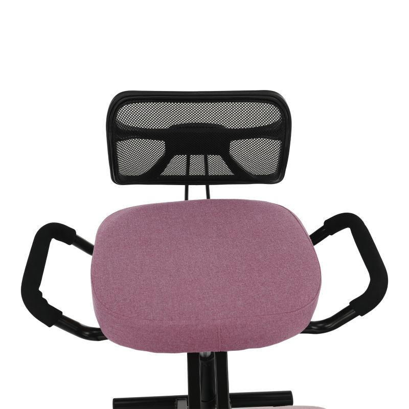 Ergonomický kľakosed s operadlom, ružová-čierna