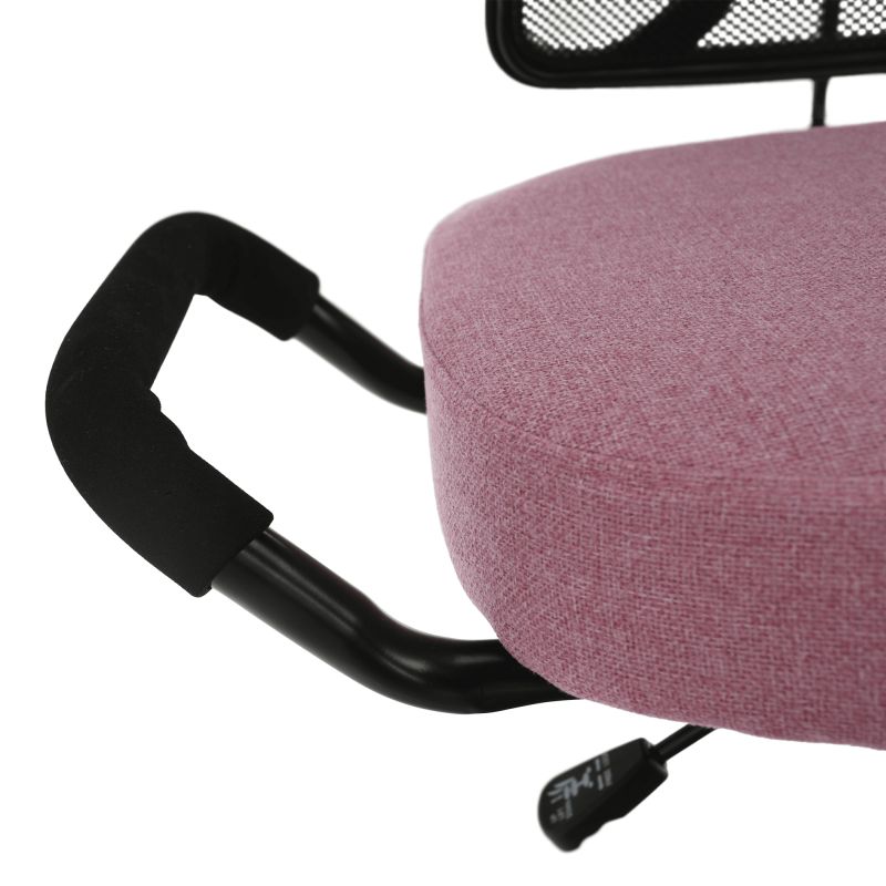 Ergonomický kľakosed s operadlom, ružová-čierna