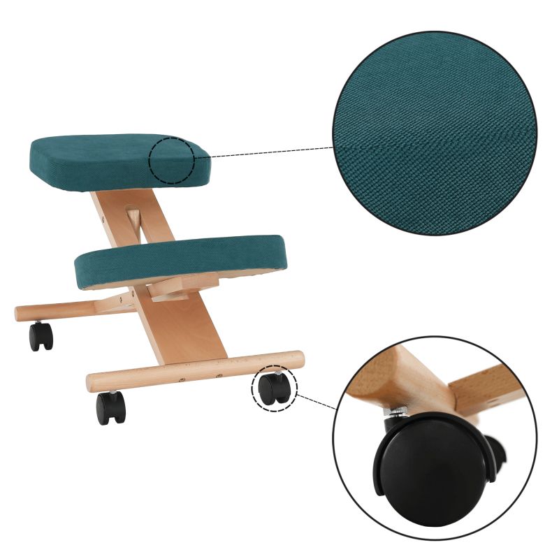 Ergonomická kľakačka, petrolejová-buk