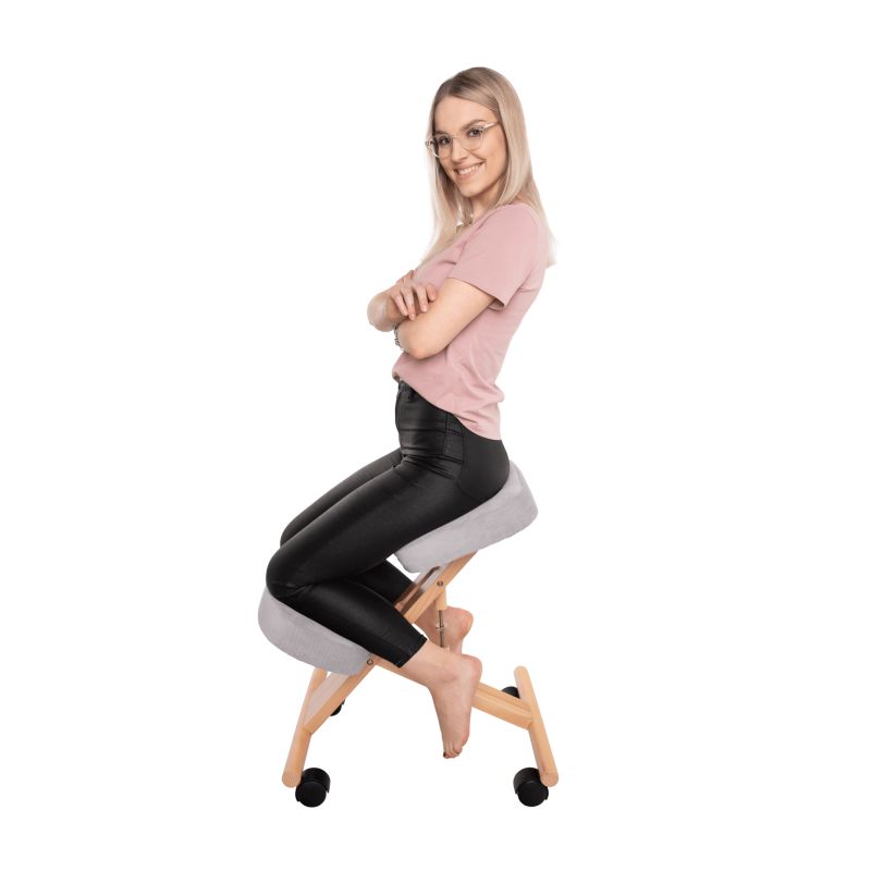 Ergonomická kľakačka, sivohnedá Taupe-buk