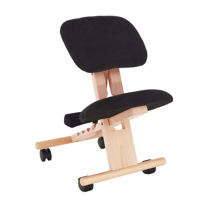 Moderná a ergonomická kľakačka, čierna-buk