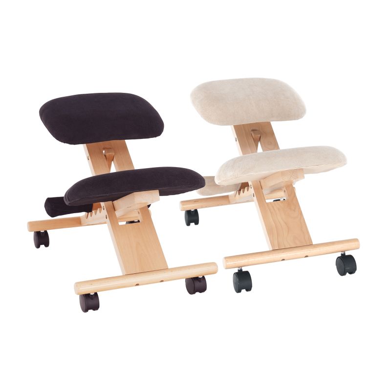 Moderná a ergonomická kľakačka, čierna-buk
