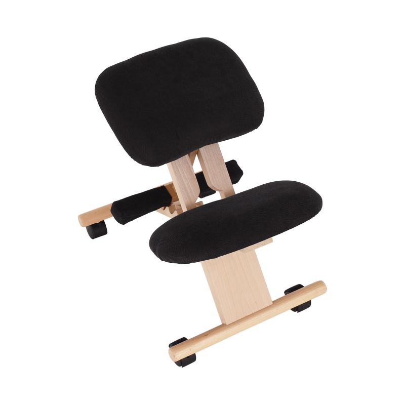 Moderná a ergonomická kľakačka, čierna-buk