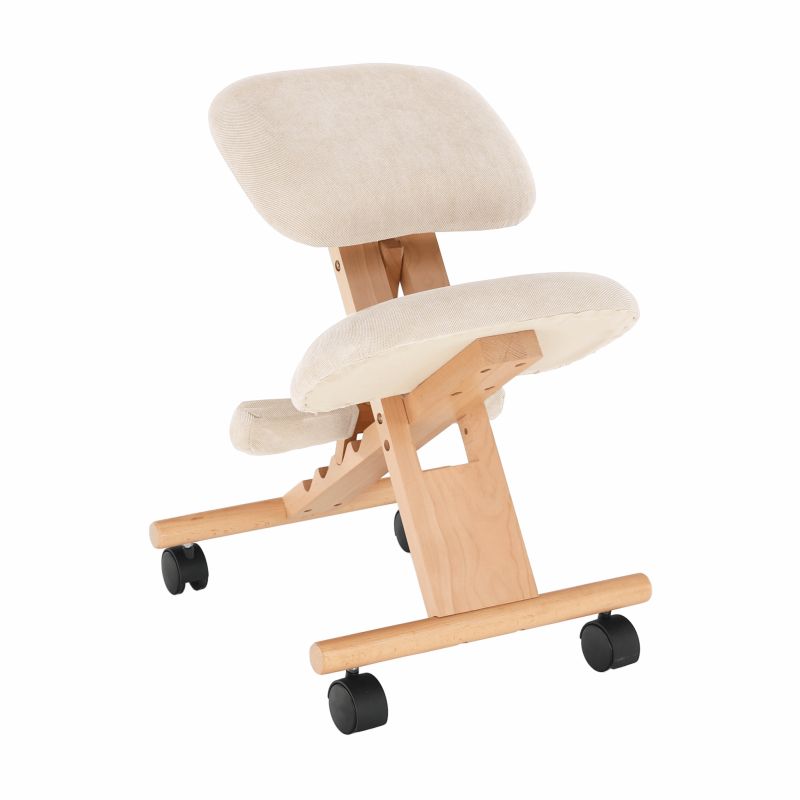 Moderná a ergonomická kľakačka, krémová-buk