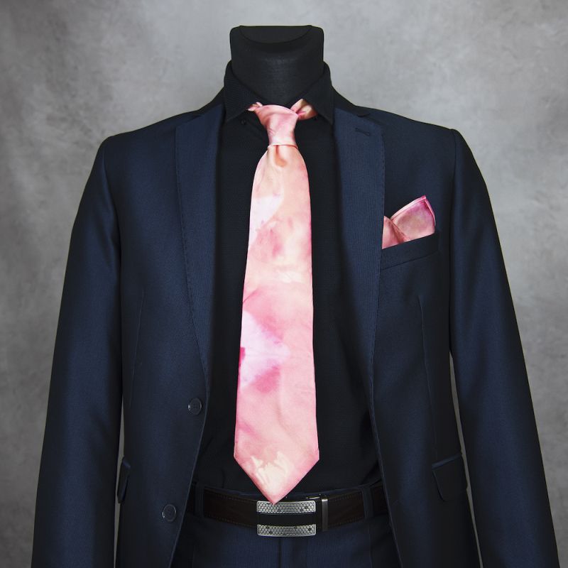 Hodvábna kravata + vreckovka LIMITED_07