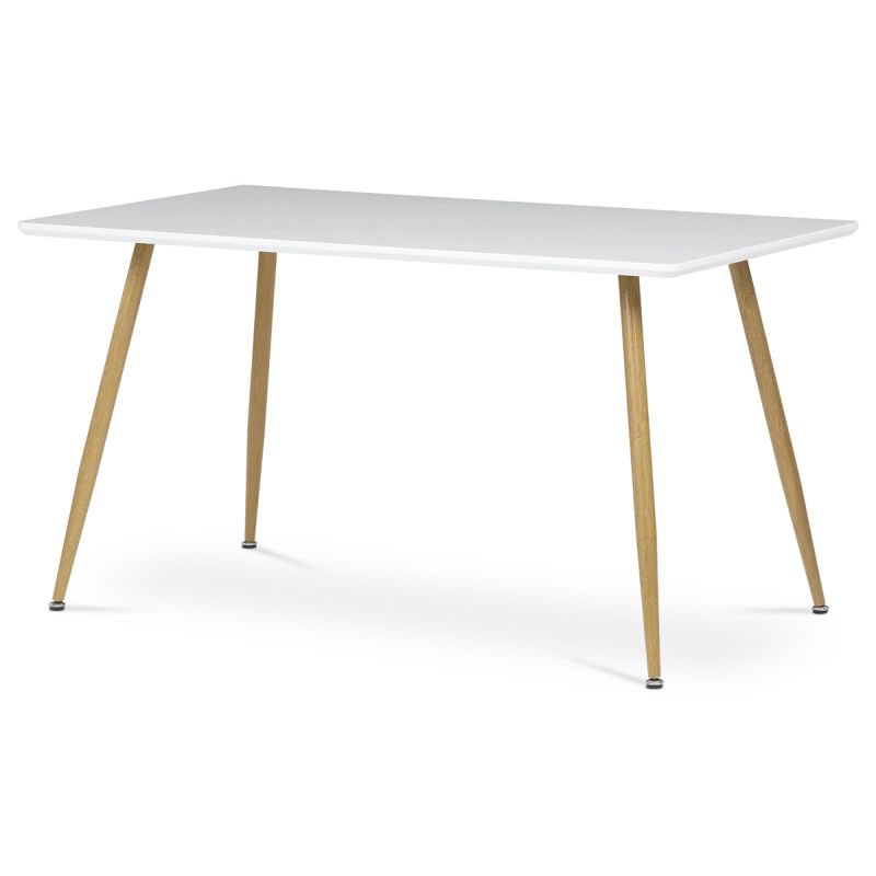 Stôl jedálenský 140x80, MDF, biela matná doska