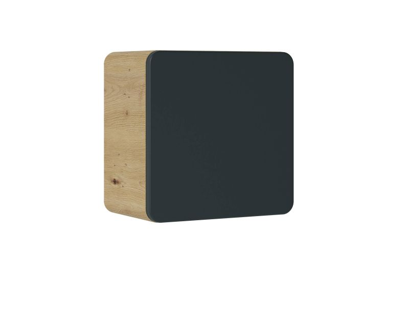 Kúpeľňová skrinka 831 dub artisan/čierny mat