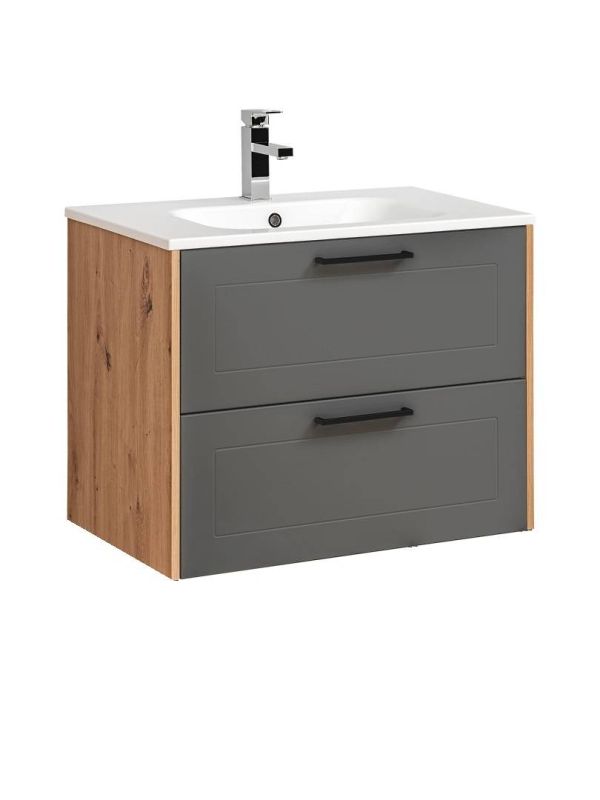 Skrinka do kúpeľne 821 graphite/artisan oak