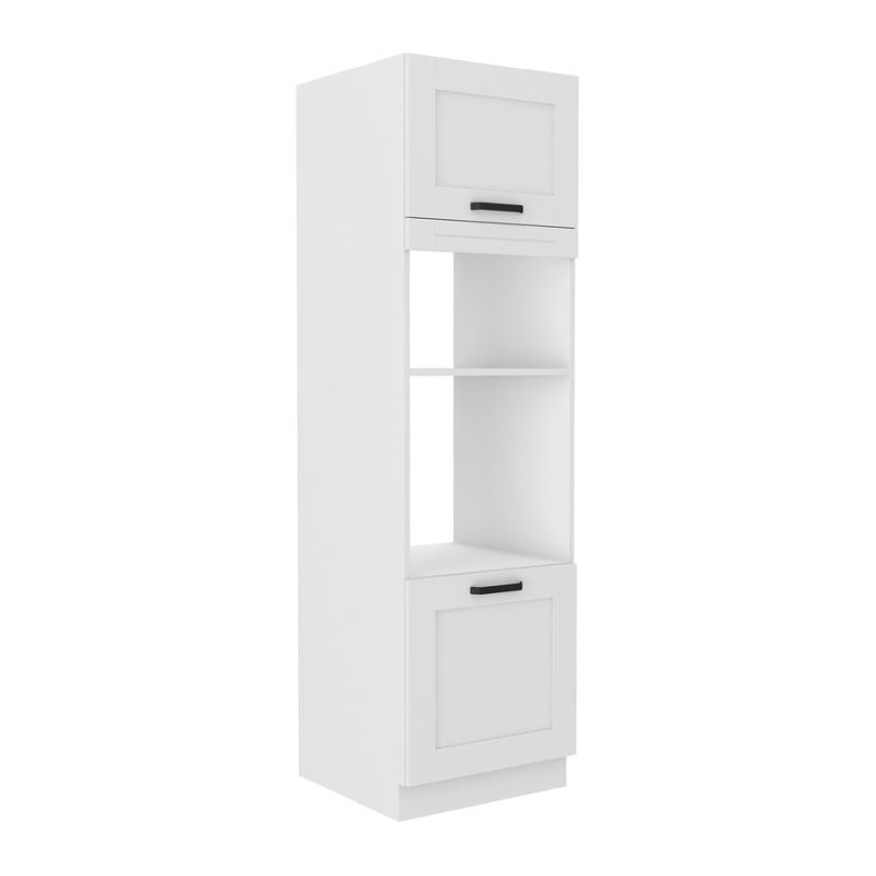 Vysoká skrinka na rúru a mikrovlnú rúru, biela, 60 DPM-210 2F, 2x dvierka