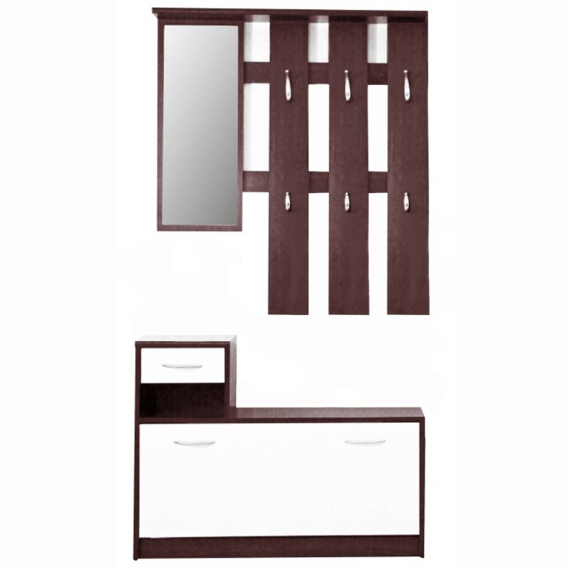 Zostava do predsiene, wenge-biela