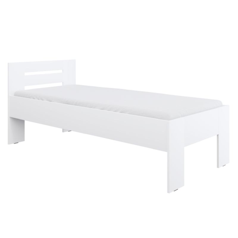 Posteľ z laminovanej DTD, 90x200, biela