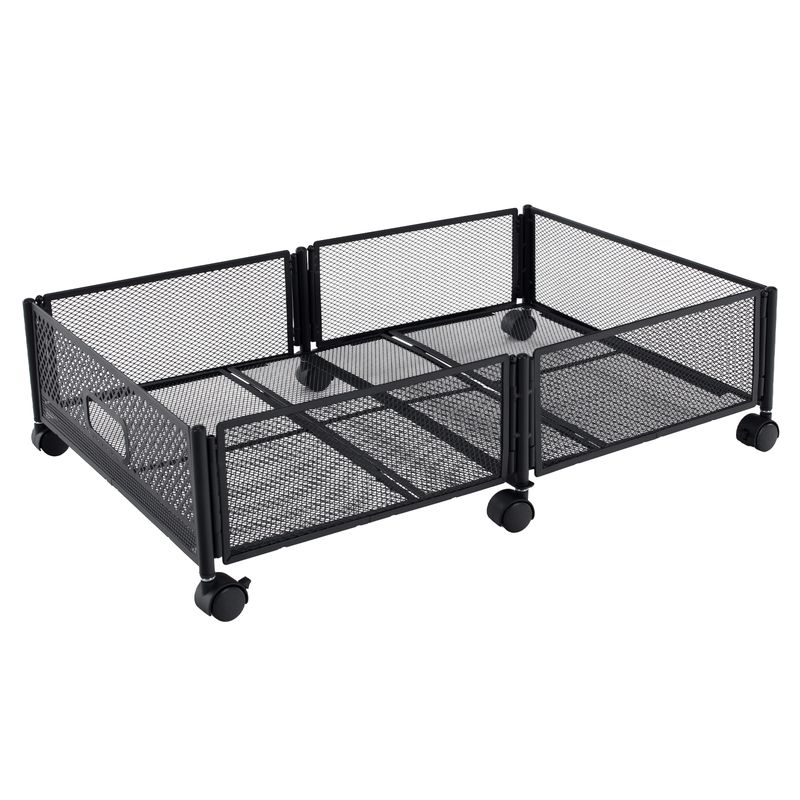 Organizér pod posteľ s kolieskami čierny, 60x40