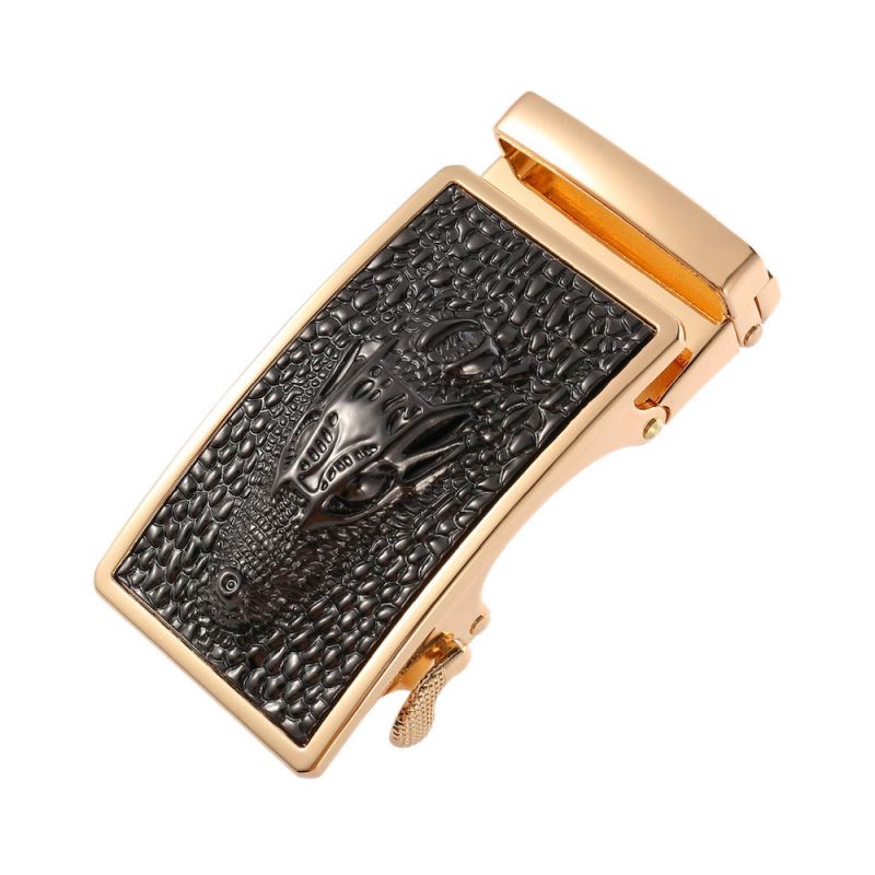 Automatická kovová pracka GOLD CROCO pre remene so šírkou 3.5cm