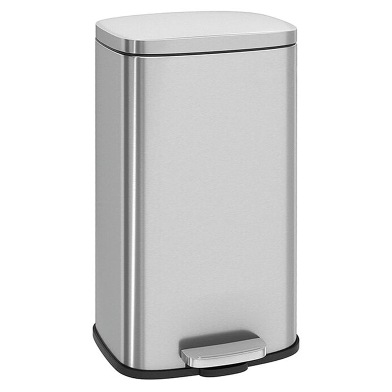 Kôš na odpadky, kovový, strieborný – 30 l