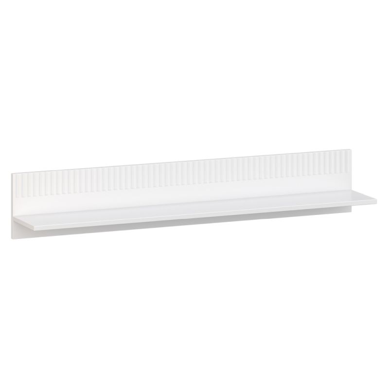 Moderná závesná polica, 127cm, biela