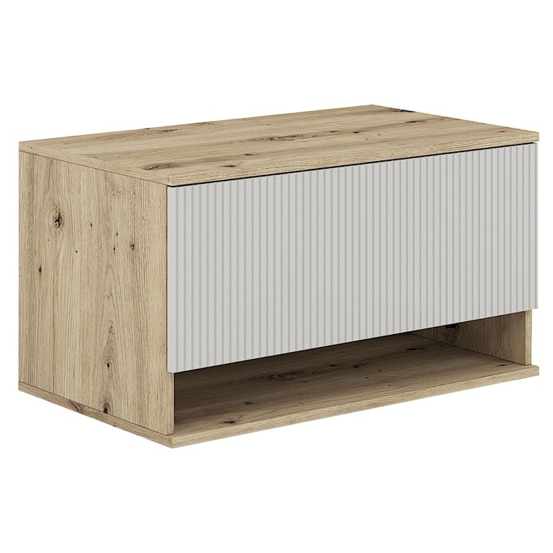 Skrinka pod umývadlo so zásuvkou, 80cm, dub artisan, kašmír