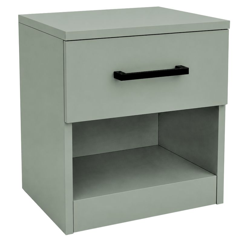 Elegantný nočný stolík, 41cm, sivozelený