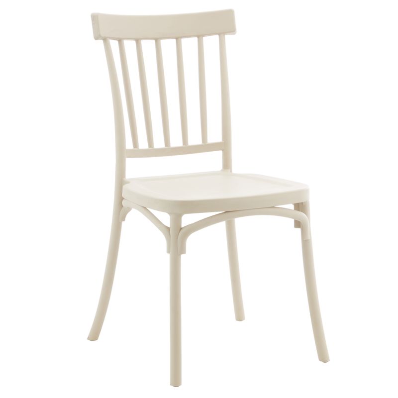 Stohovateľná stolička, sivohnedý Taupe plast