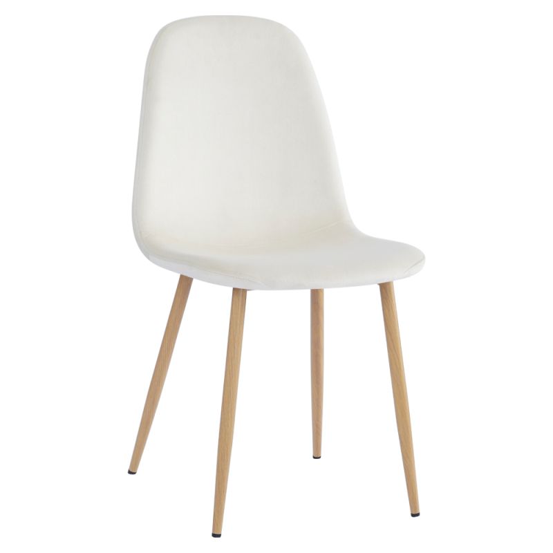 Komfortná stolička béžová Dulux Velvet látka