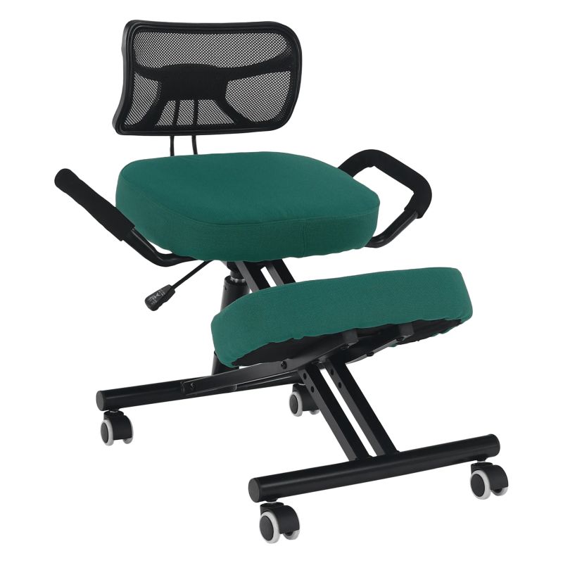 Ergonomický kľakosed s operadlom, zelená-čierna