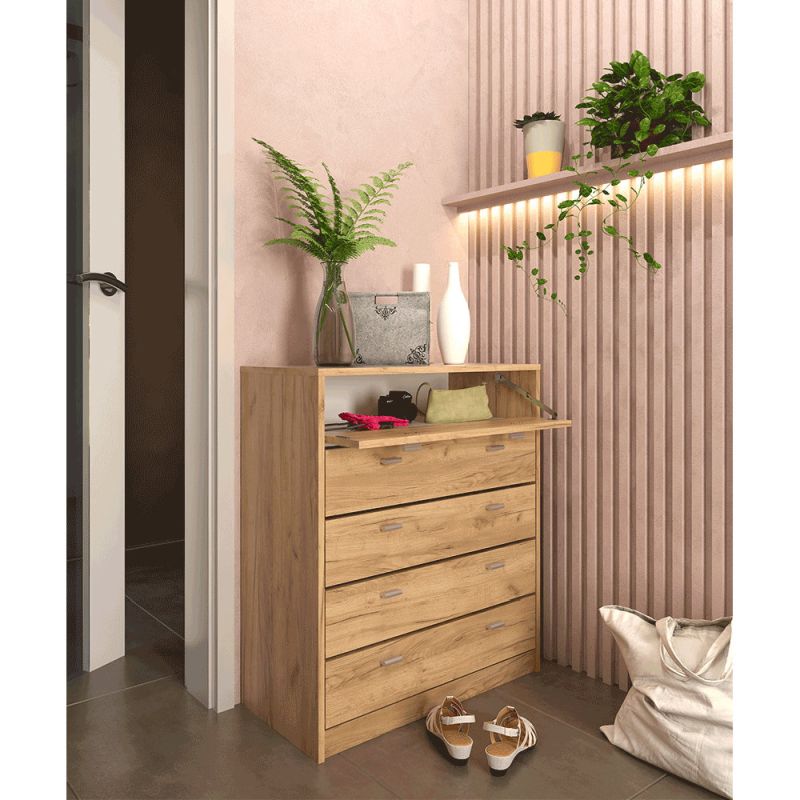 Päťradový botník z DTD laminovanej, artisan