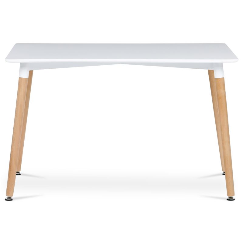 Obdĺžnikový jedálenský stôl s bielou MDF doskou 120x80