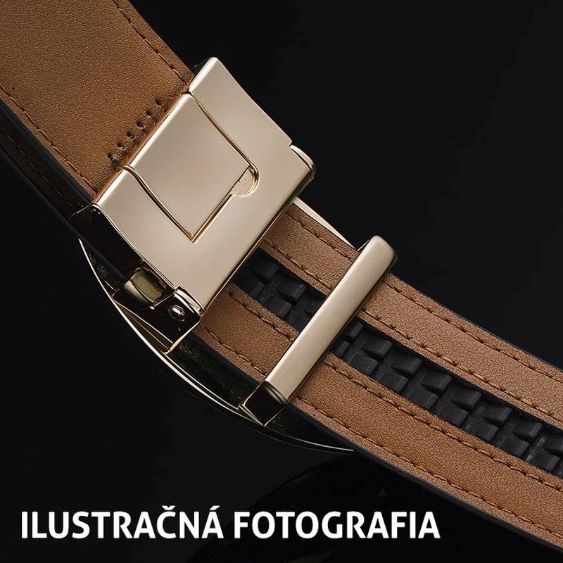 Kožený remeň pre opasky s automatickou prackou, šírka 3.5cm, prírodný