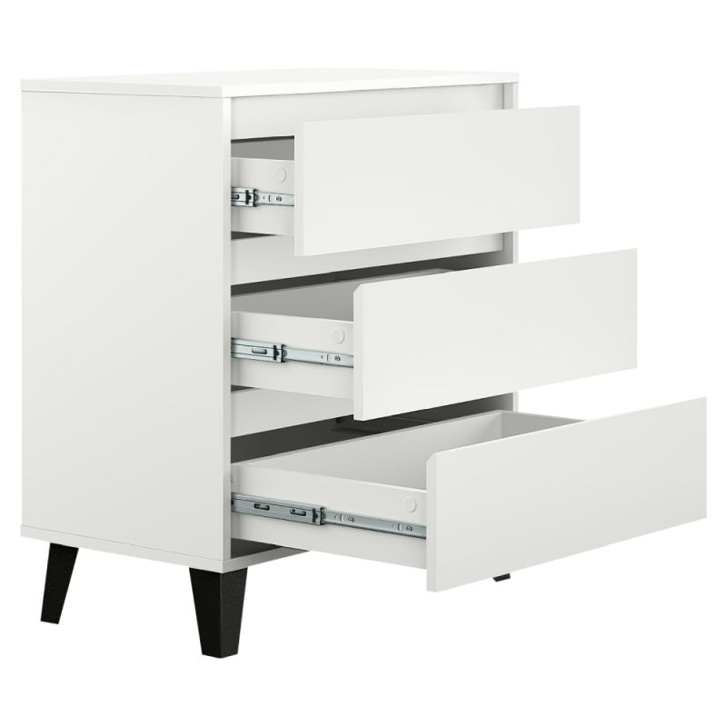 Komoda 3S70, 3x šuplík, biela