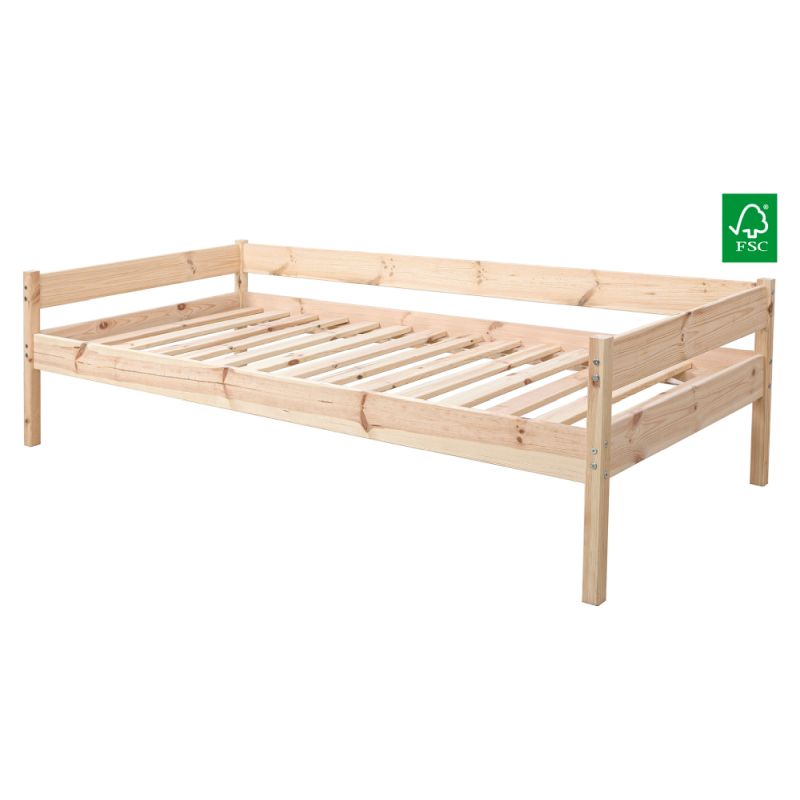 Posteľ s roštom 140x200, masív-smrek