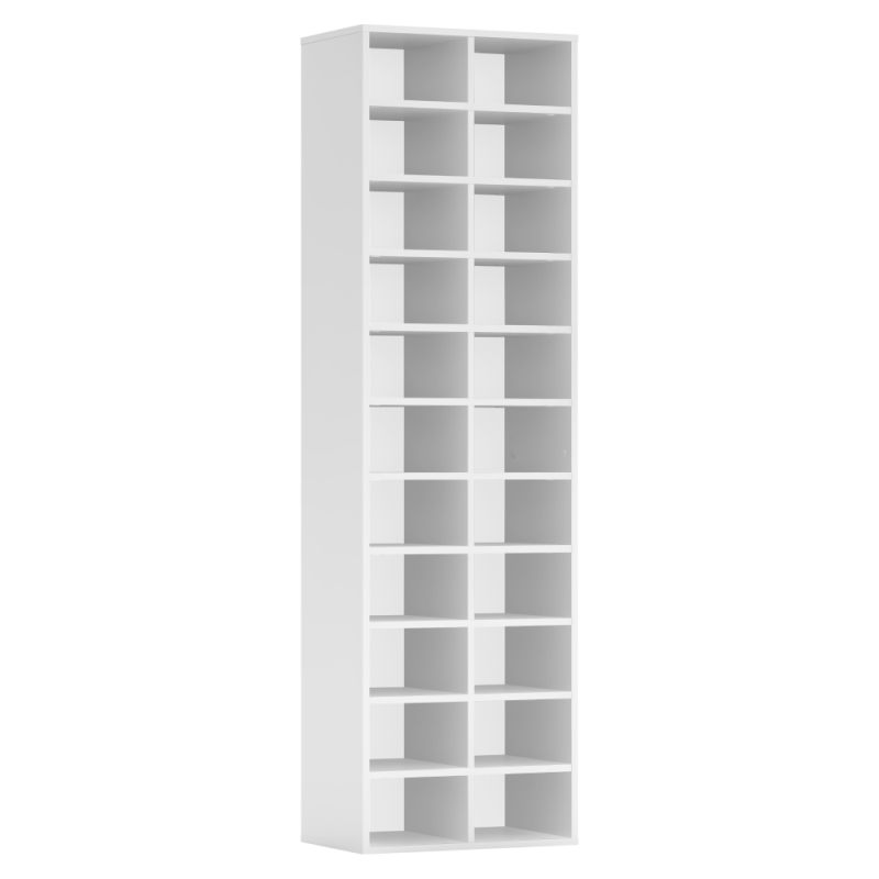 Minimalistický a praktický regál-botník, biely