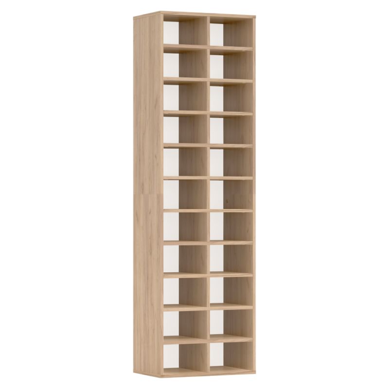 Minimalistický a praktický regál-botník, dub artisan