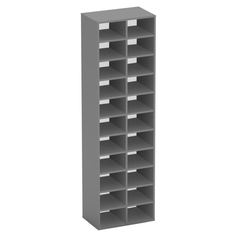 Minimalistický a praktický regál-botník, grafit