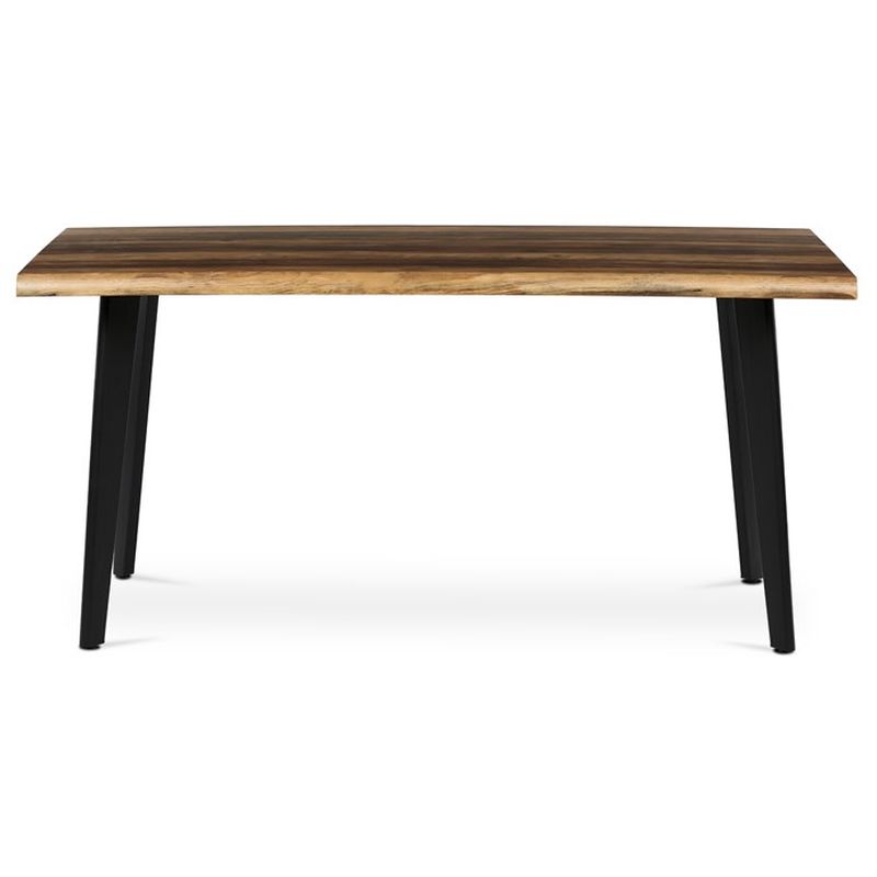 Stôl jedálenský 160x90, MDF doska dekor staré drevo, nohy čierne