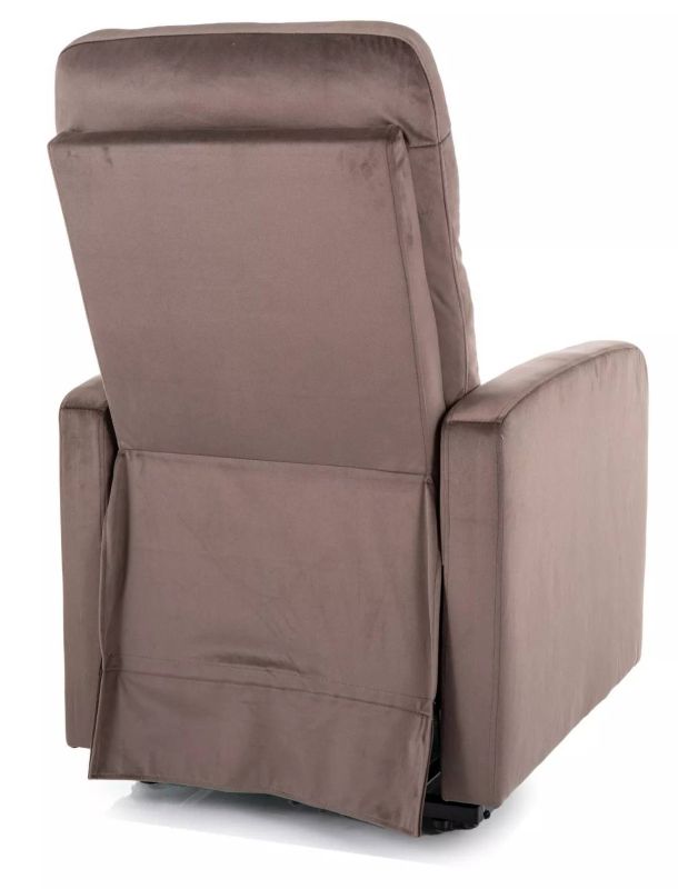 Elektrické elegantné polohovateľné kreslo, cappuccino bluvel 38