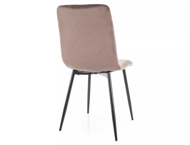 Luxusná jedálenská stolička s prešívaním, čierna-cappuccino bluvel 38