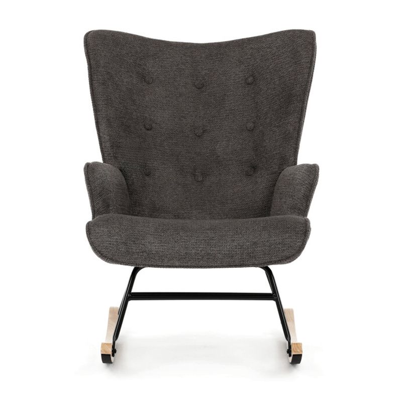 Moderné hojdacie kreslo v elegantnom sivom prevedení
