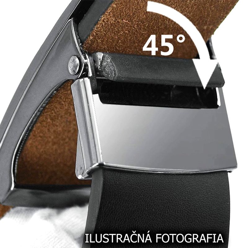 Kožený opasok NICKEL AXIS s brzdovou prackou, 3,5 cm, Olivový