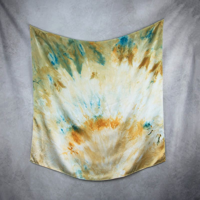Hodvábna šatka LIMITED_309, 90x90cm, Vyrobená na Slovensku
