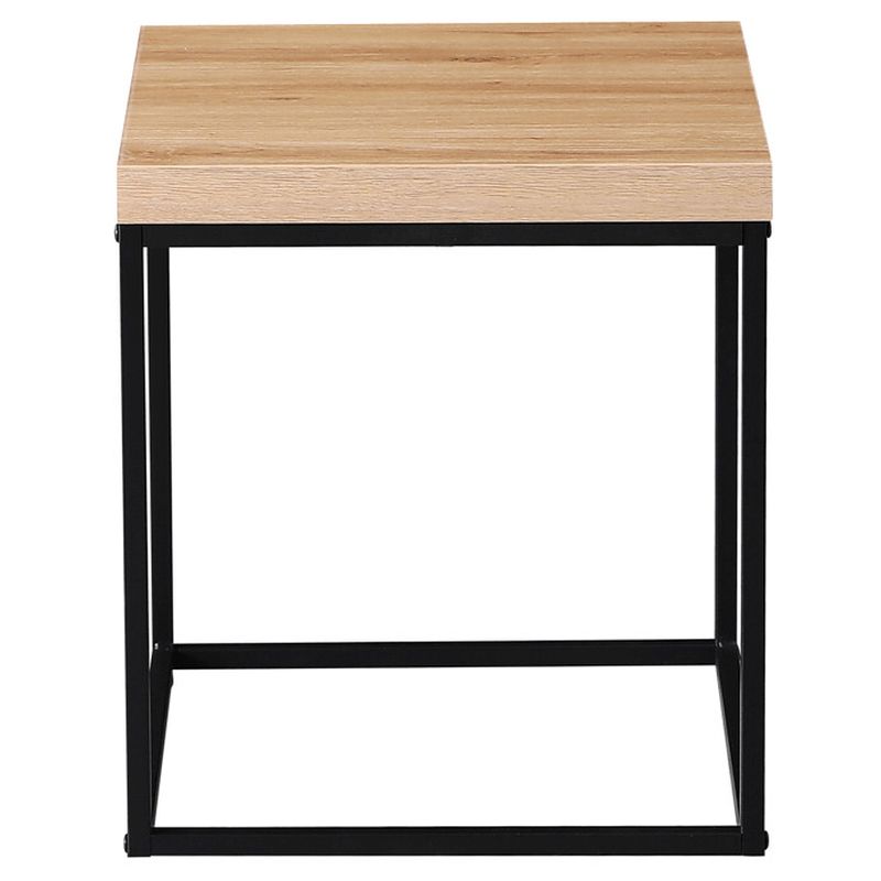 Konferenčný stolík 40x40cm, MDF divoký dub, čierna podnož