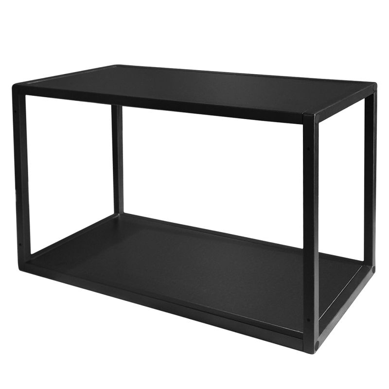 Kovová polica 60 cm, čierna