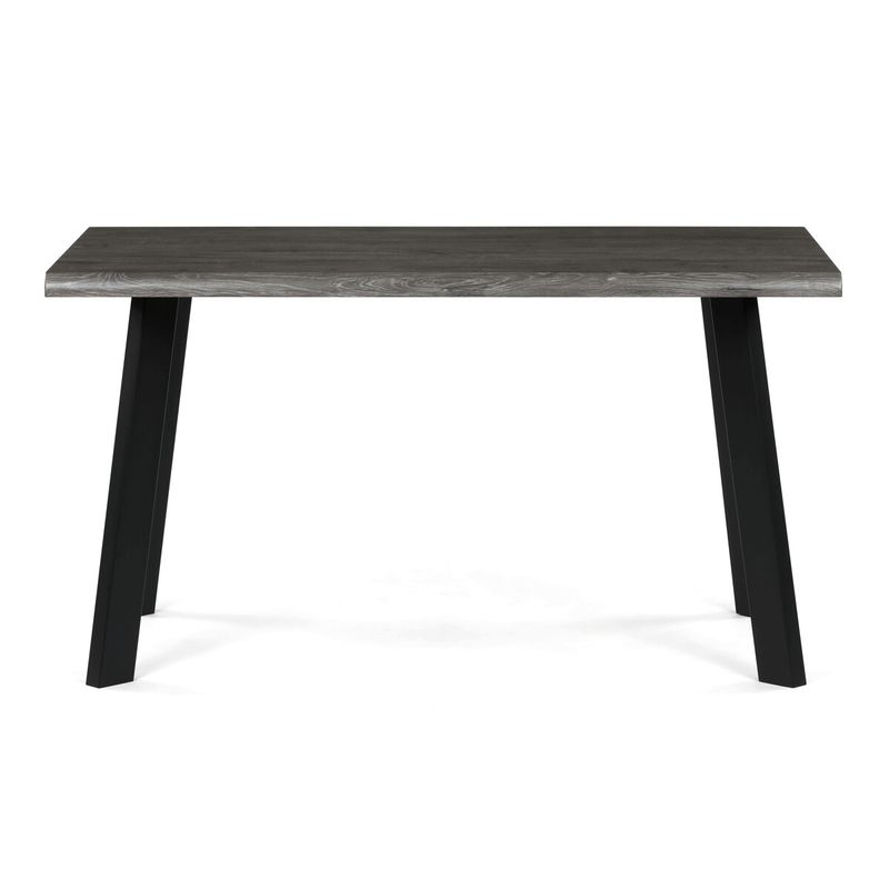 Moderný jedálenský stôl 140 × 80cm, sivý dub s kovovými nohami