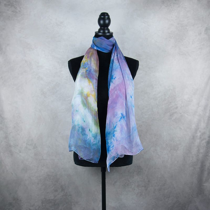 Luxusný hodvábny šál LIMITED_067 zo 100 % prírodného hodvábu, 180 x 110cm