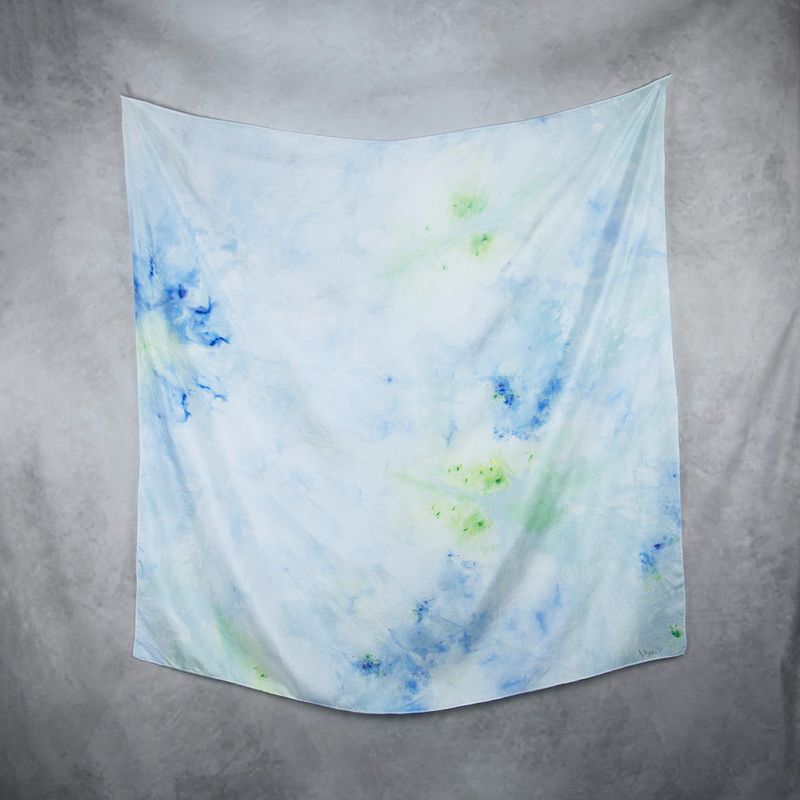 Hodvábna šatka VZOR_81, 90×90cm, Made in Slovakia