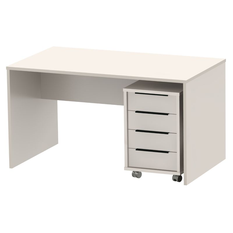 Moderný PC stôl z kvalitnej DTD, kašmír, 140cm