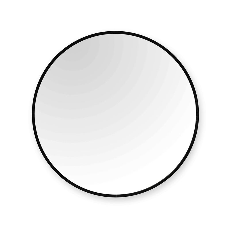 Okrúhle závesné zrkadlo 60 cm, čierne