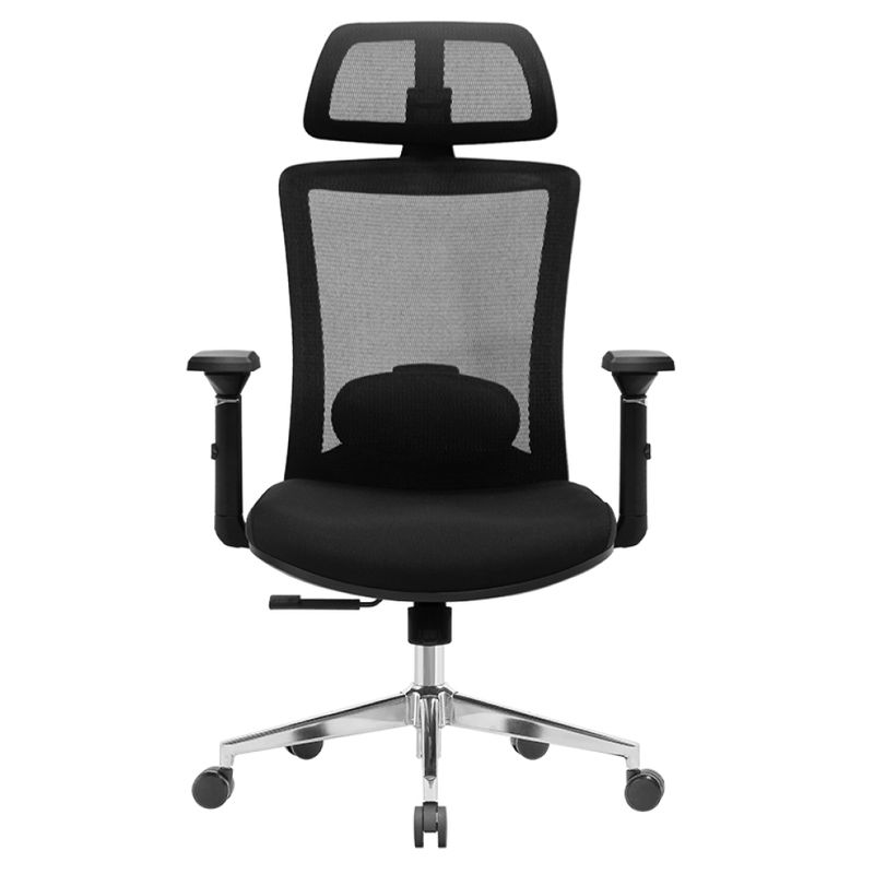Ergonomické kancelárske kreslo čierne, chróm, 200 kg