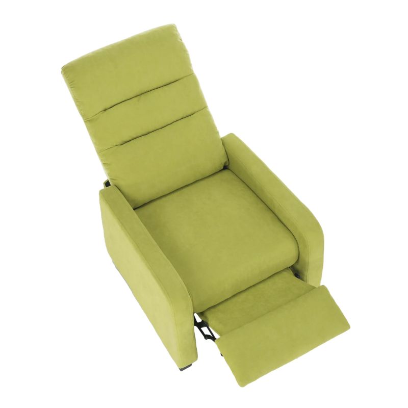 Mechanicky polohovacie relaxačné kreslo zelené