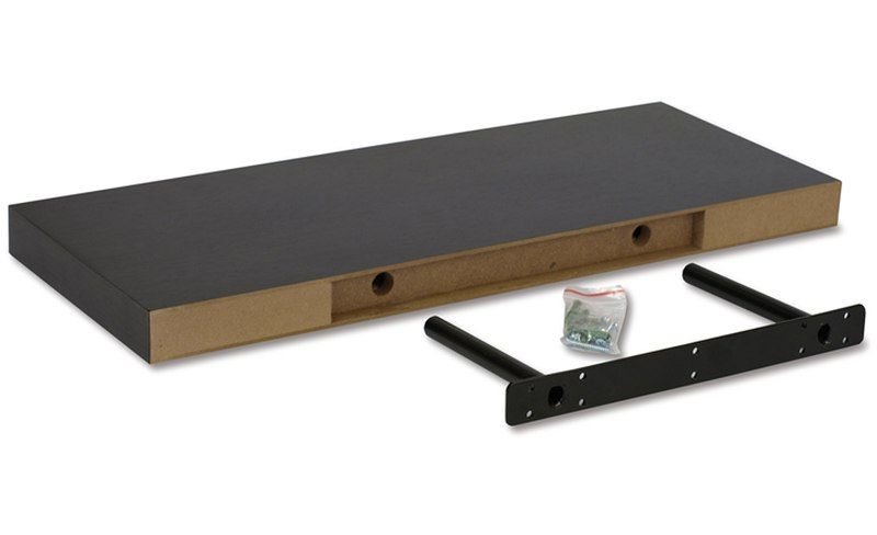 Moderná polička vo farbe čierna vo vysokom lesku